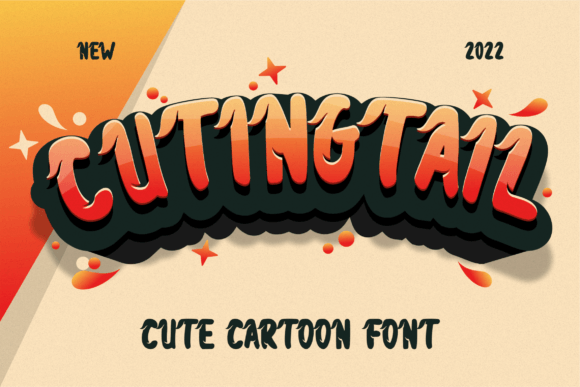 Cuting Tail: A Modern Display Font for Bold Designs