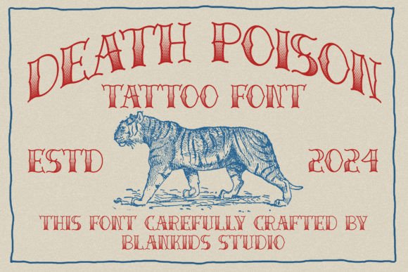 Death Poison: A Bold Tattoo-Inspired Font