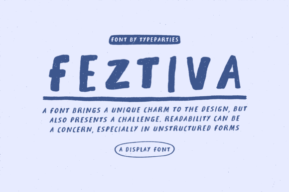 Feztiva: A Whimsical Display Font for Celebration