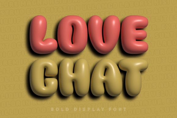 Love Chat: The Bubbly Font That Brings Joy to Your Designs