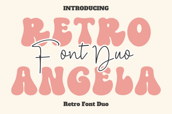 Retro Angela Duo: The Groovy Signature Font for Modern Designs