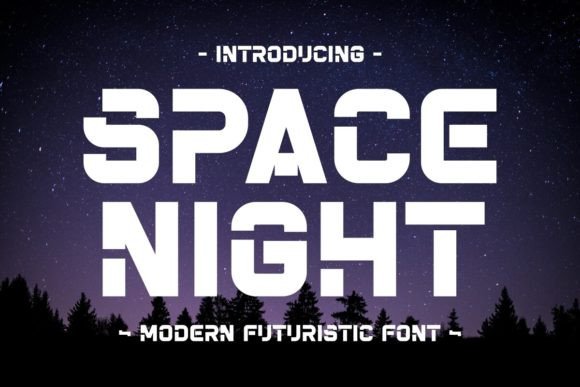 Space Night: Where Modern Typography Meets Cosmic Elegance