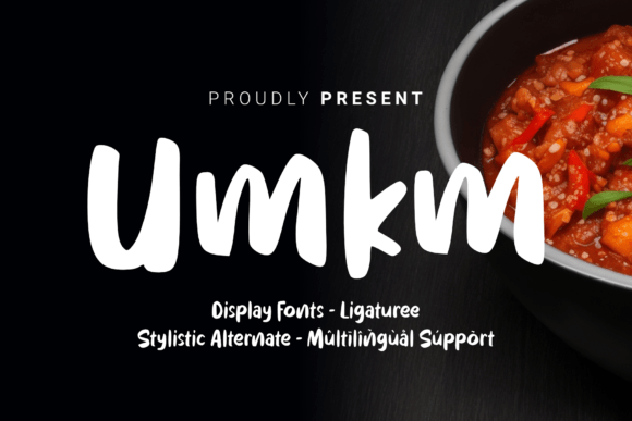 Umkm: A Handcrafted Display Font for Authentic Branding