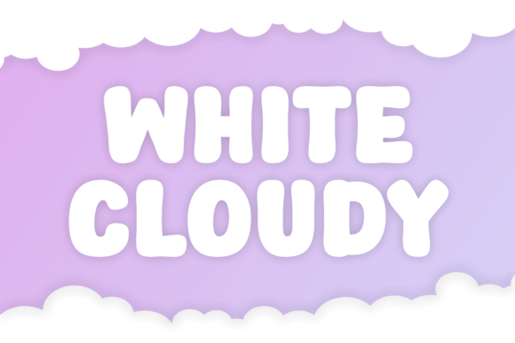 White Cloudy: A Bold & Airy Display Font